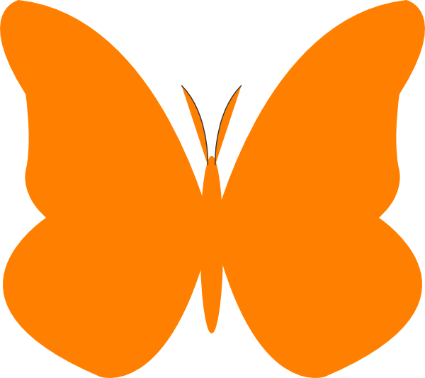Transparent Solid Clipart - Solid Butterflies Clip Art - Png Download (600x533), Png Download