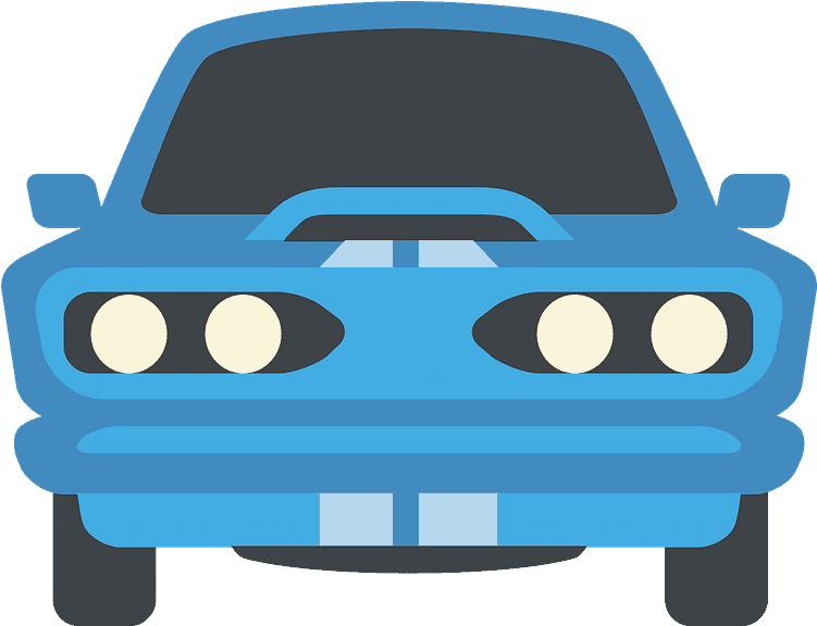 Oncoming Automobile Emoji Clipart - Transparent Background Car Emoji - Png Download (800x800), Png Download