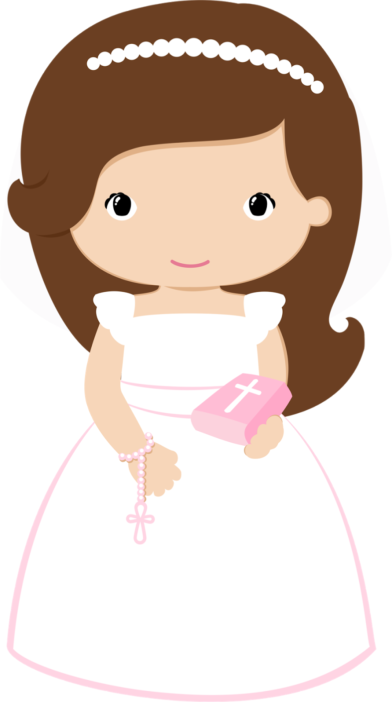 First Communion Clipart Girl - Png Download (786x1408), Png Download