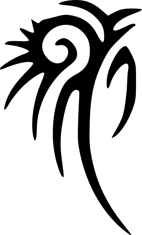 Simplistic Dragon Logo Transparent Clipart (500x823), Png Download