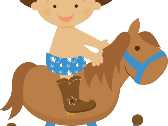 Transparent Cowboy Clipart - Clipart Baby Cowboy - Png Download (640x480), Png Download