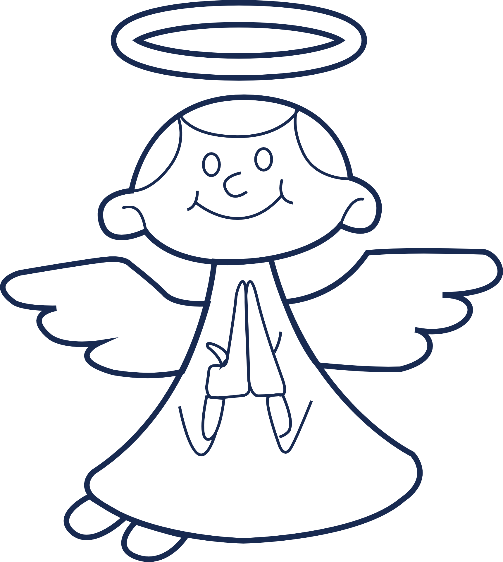 Angel Praying Clipart - Png Download (1720x1920), Png Download