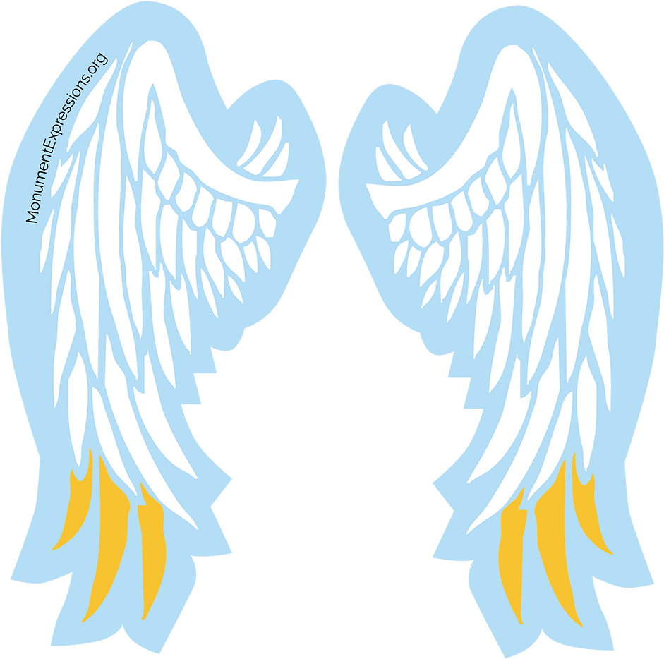 Wings White Ltblue Gold Set Clipart (1000x949), Png Download