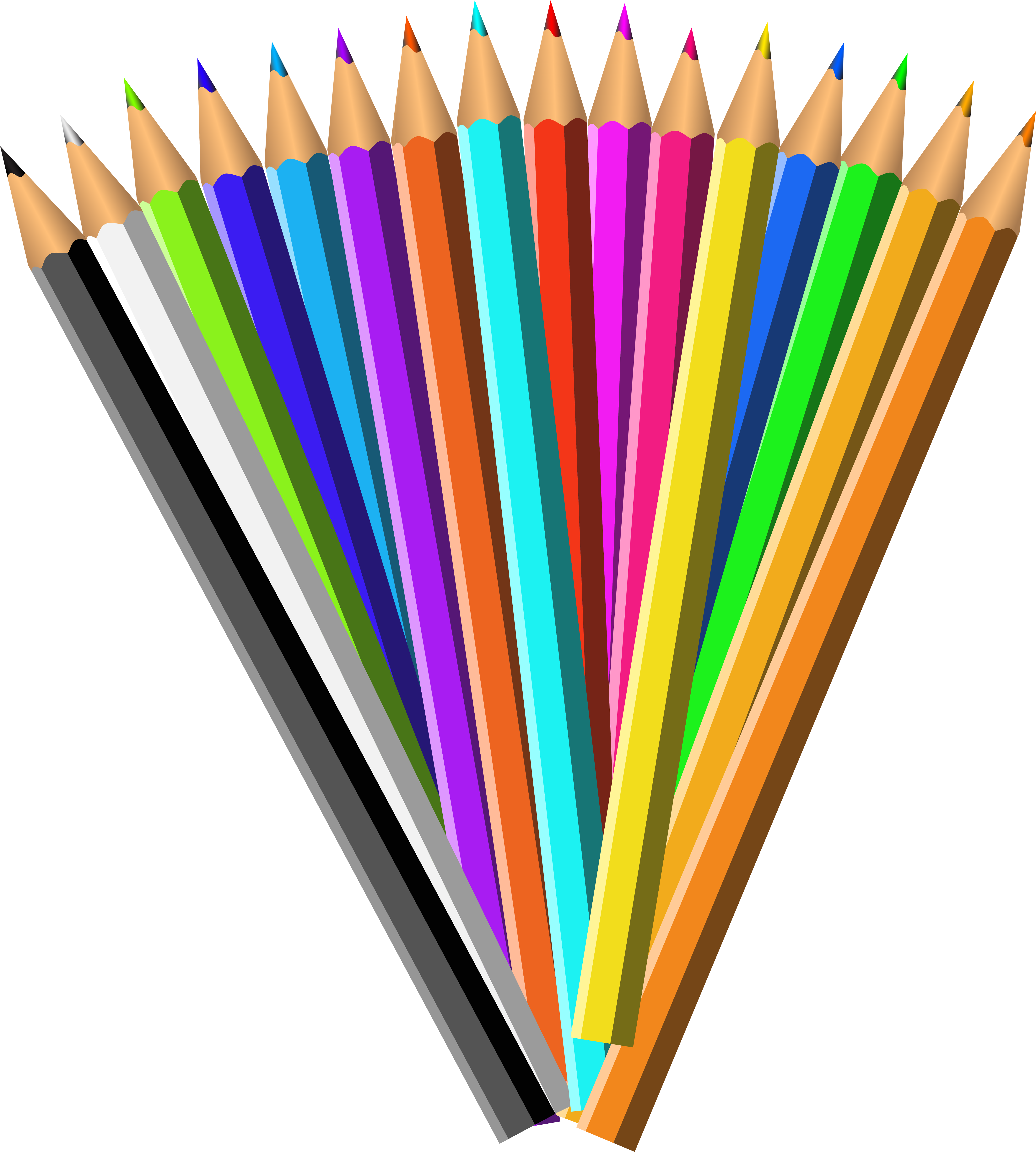 Pencil Clip Art - Color Pencil Clipart Png Transparent Png (5856x6505), Png Download