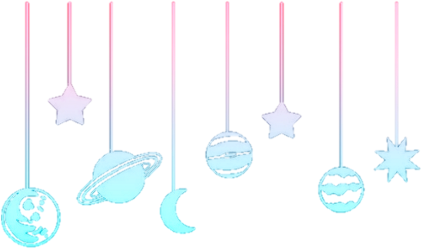 Ftestickers Clipart Sky Moon Stars Gradientcolors - Separadores Aesthetic Black - Png Download (853x503), Png Download