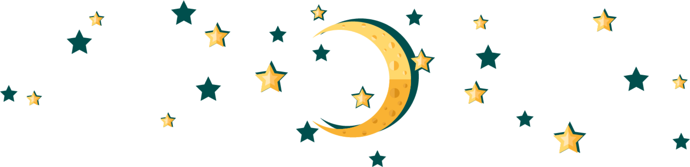#ftestickers #clipart #sky #moon #stars - Clip Art - Png Download (2202x534), Png Download