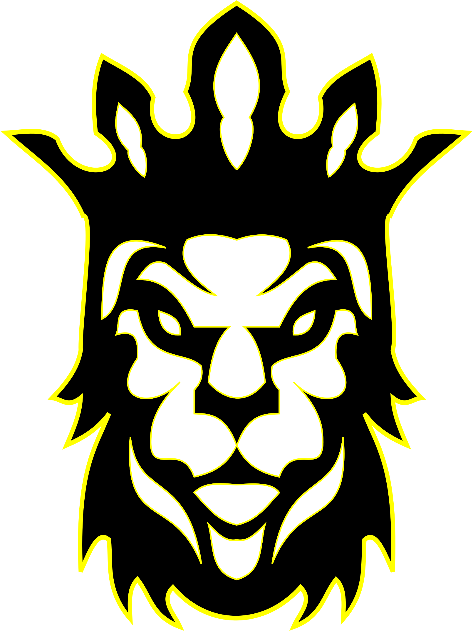 Lion Head With Crown Clipart - King Lion Icon Png Transparent Png (1610x2146), Png Download