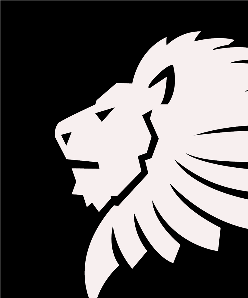 Boxinlion Black And White Clipart (1024x1024), Png Download