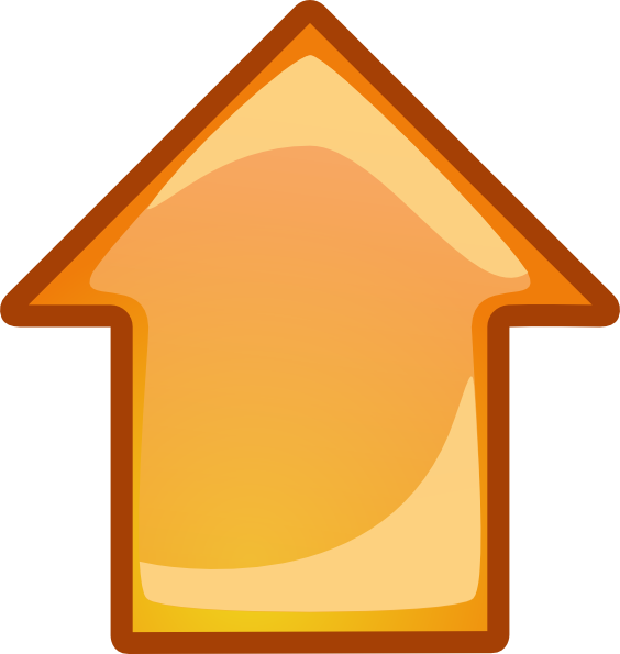 Arrow Orange Up Svg Clip Arts - Transparent Background Up Arrow Png (564x595), Png Download