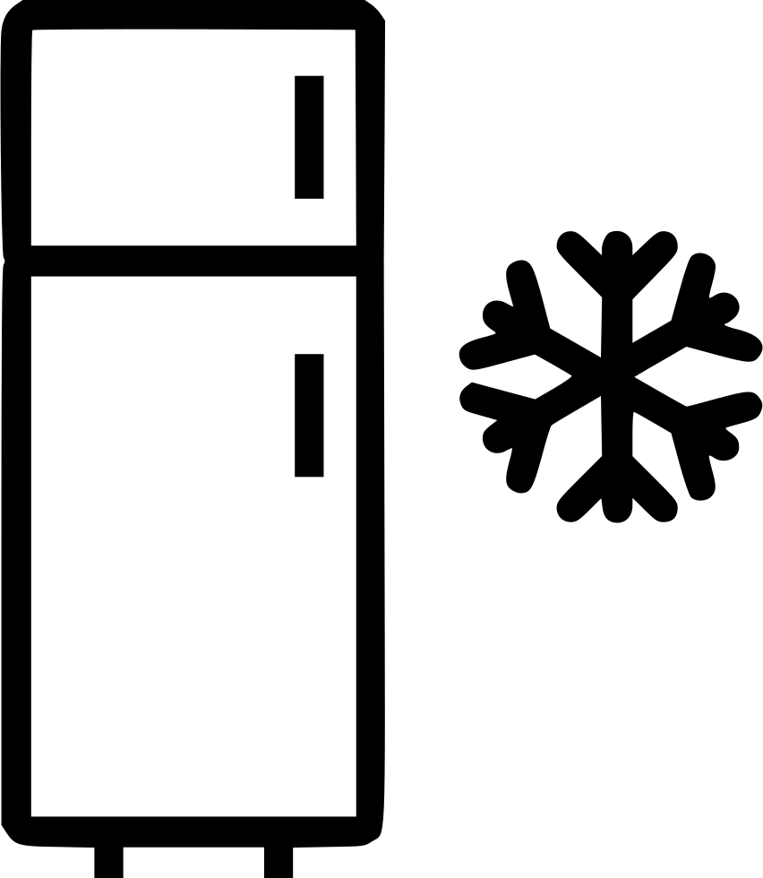 Refrigerator Fridge Snowflake Freezer - Frozen Snowflake Png Clipart (852x980), Png Download