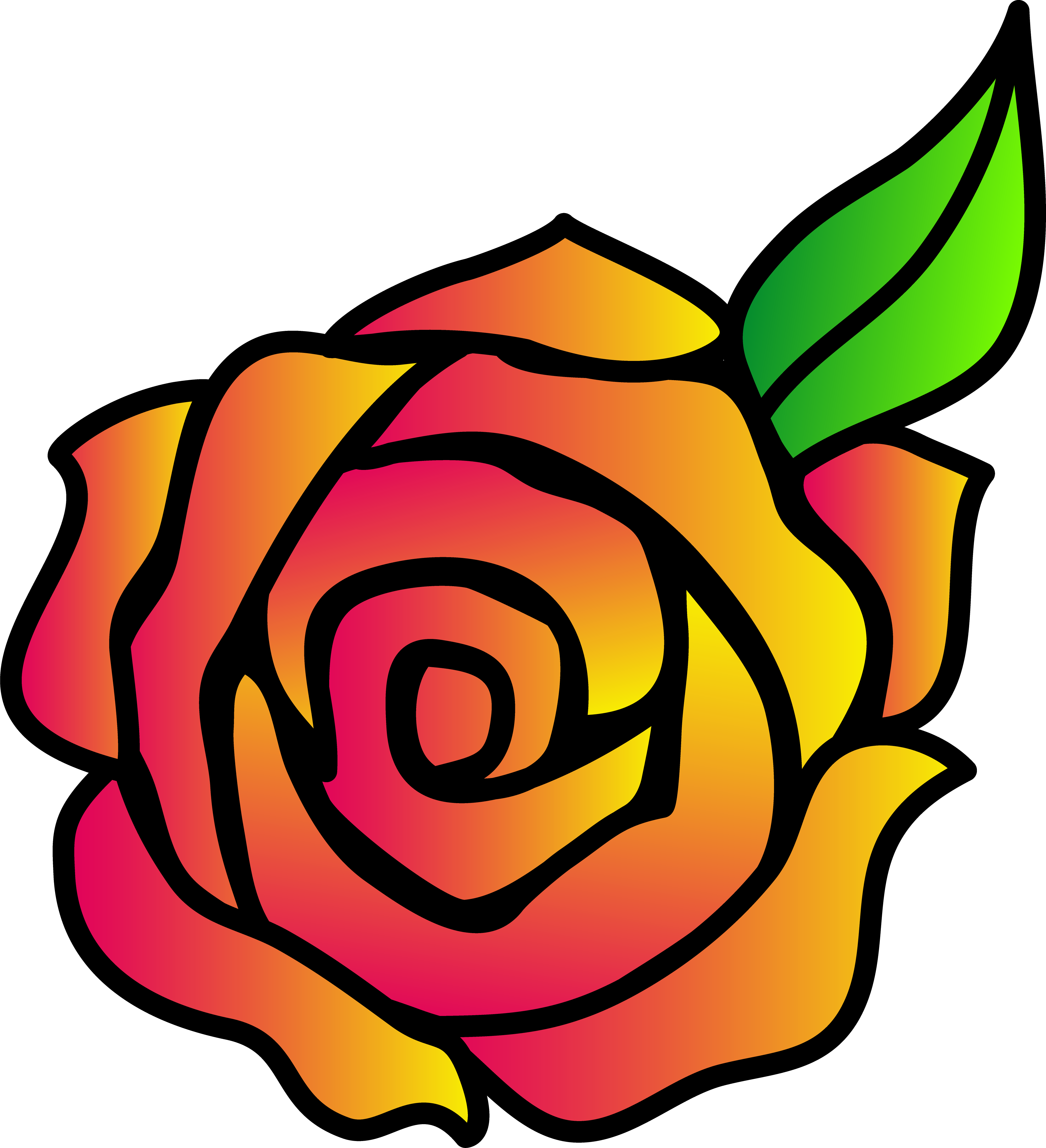 Transparent Hybrid Clipart - Rose Cartoon Beauty And The Beast - Png Download (4042x4434), Png Download