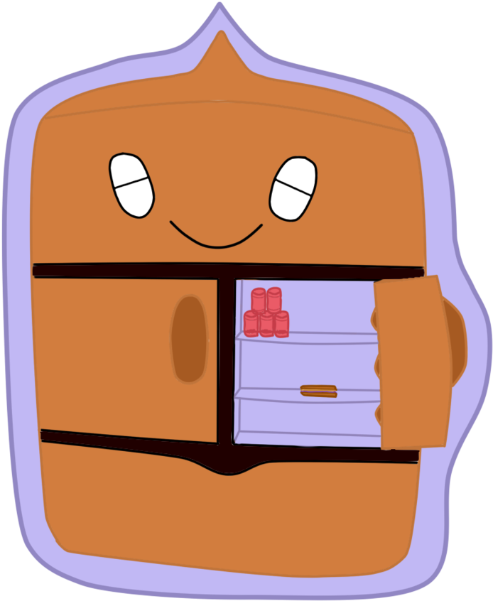 Transparent Fridge Clipart - Cartoon - Png Download (694x846), Png Download