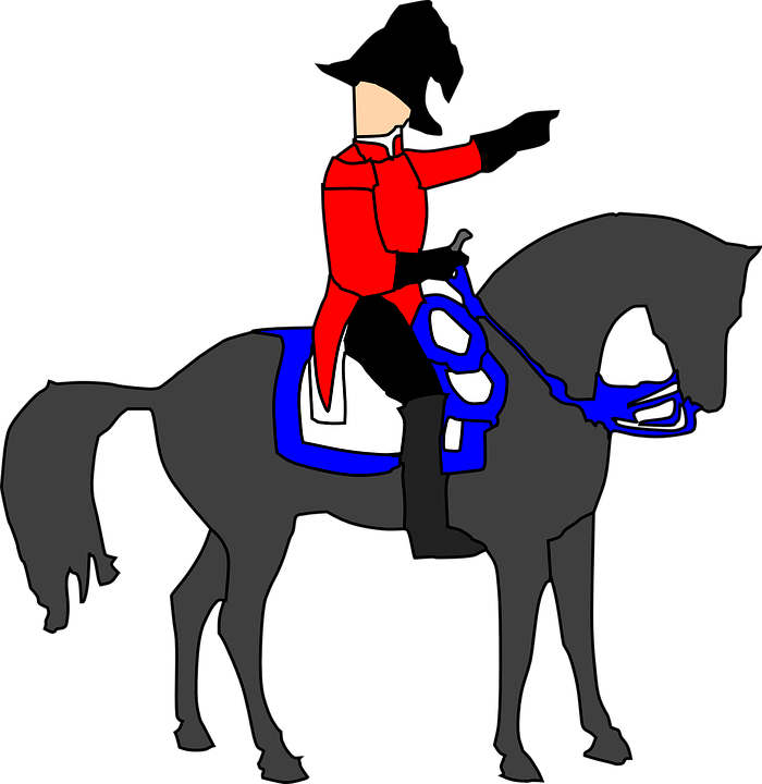 Napoleon Defeated British - British Soldier On A Horse Clipart (622x640), Png Download