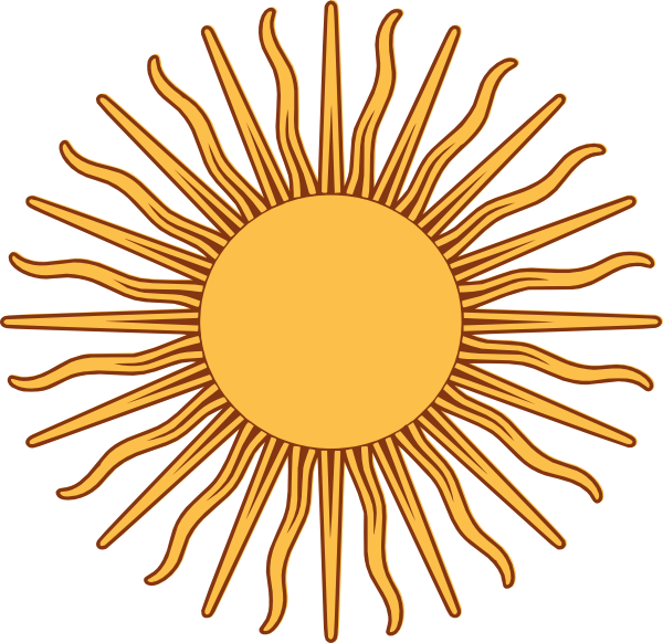Argentina Flag Sun Clipart (600x582), Png Download