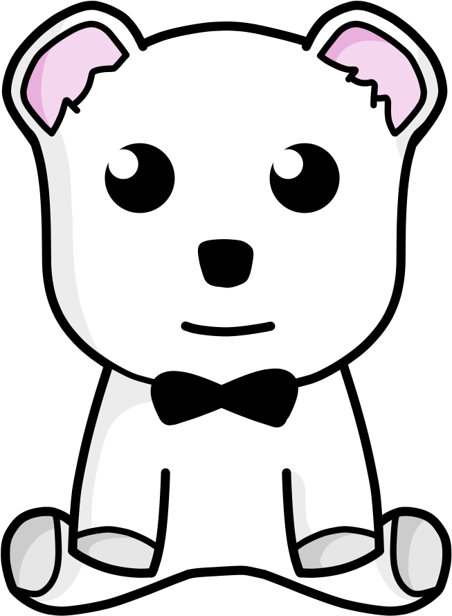 Snow Teddy Bear Clipart - Gambar Boneka Hitam Putih - Png Download (588x800), Png Download
