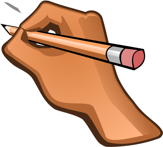 Edit Png Icons - Hand Holding Pencil Clipart Transparent Png (600x600), Png Download