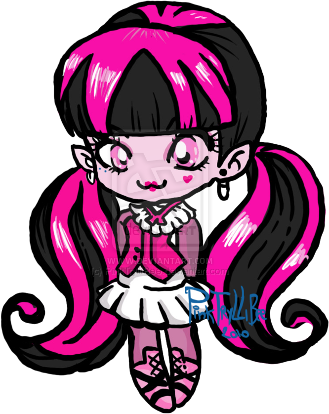 Dracula Wallpaper Clipart Images Gallery For Download - Monster High Draculaura Chibi - Png Download (800x889), Png Download