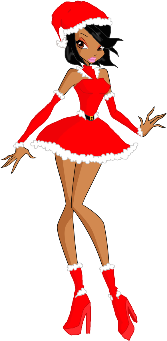 Winx Club Ladylaven Christmas By Winxharmony010 - Illustration Clipart (585x1195), Png Download