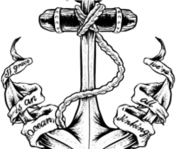 Anchor Tattoos Png Transparent Images - If Grace Is An Ocean We Re All Sinking Tattooo Clipart (640x480), Png Download