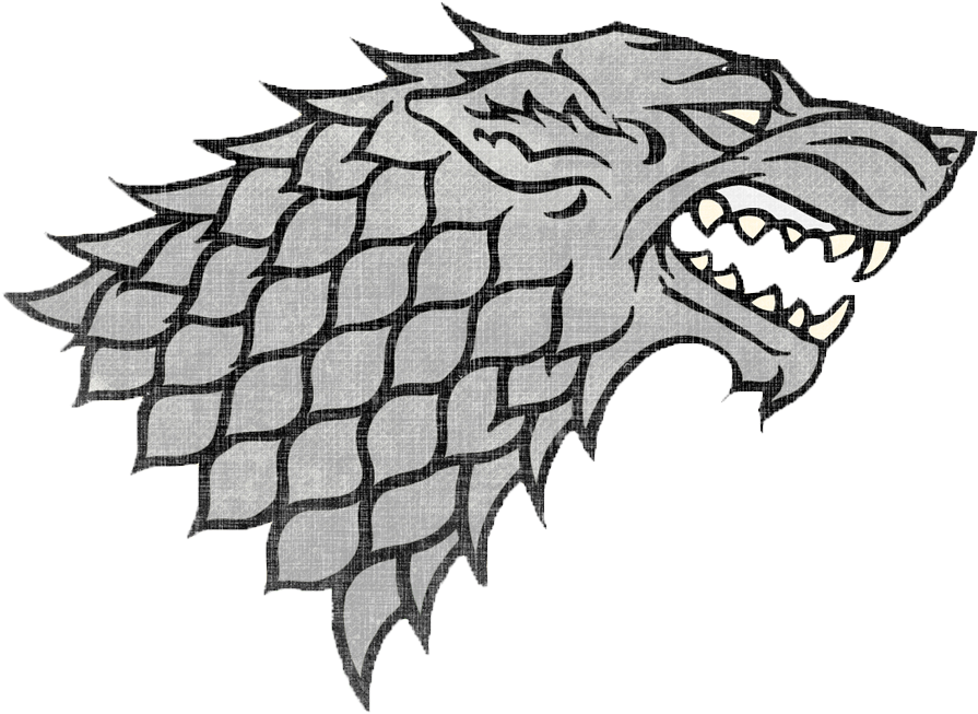 Art Eddard Stark Wolf Dire Monochrome Photography - House Stark Logo Png Clipart (800x597), Png Download