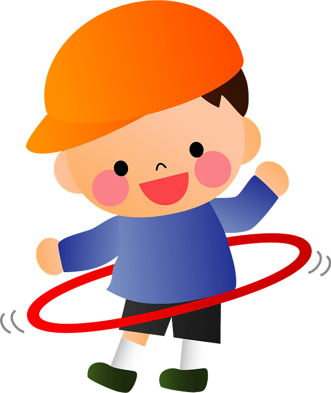 Child Boy Hula Hoop Clipart - Hula Hoop Clipart - Png Download (674x800), Png Download