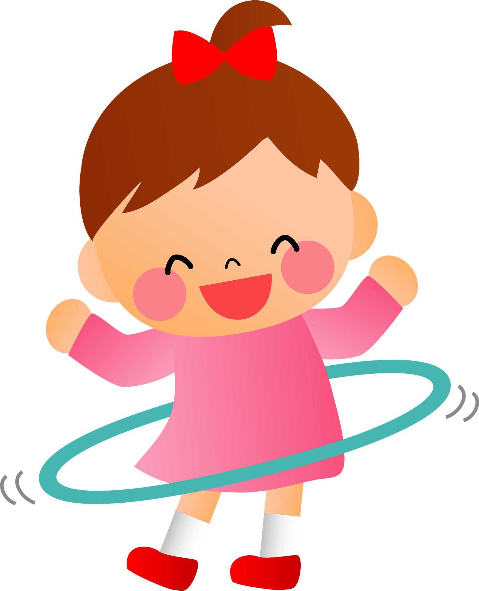 Children Twirling Hula Hoop Clipart - Hula Hoop Clipart - Png Download (649x800), Png Download