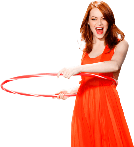 Emma Stone Hula Hoop Clip Arts - Emma Stone Png Transparent Png (1024x682), Png Download
