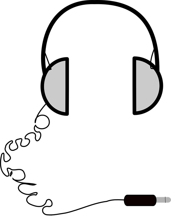 Headphones Listening Jack Stereo Headphones With Cord Clipart Png Download Full Size Clipart 5406290 Pinclipart