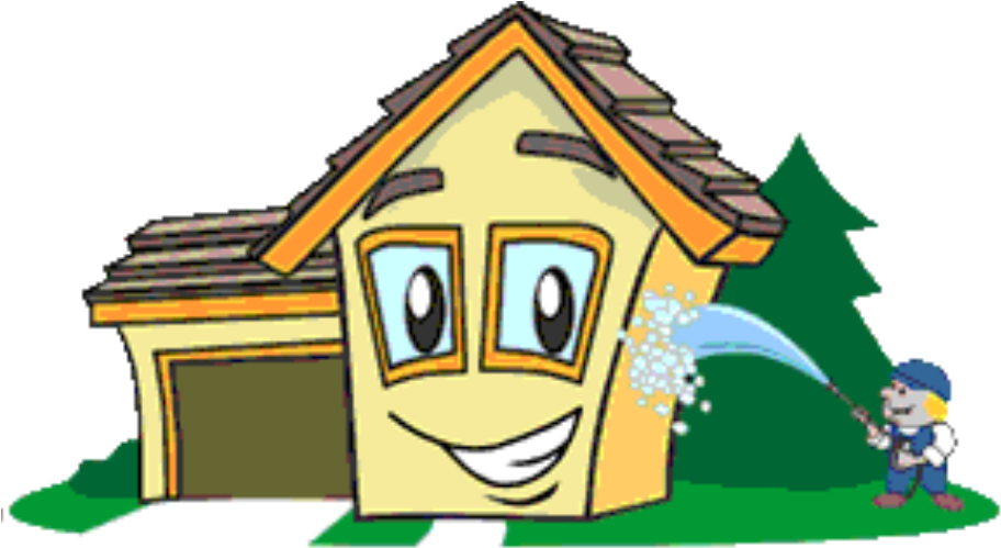 Logo - House Pressure Washing Cartoon Clipart (935x500), Png Download