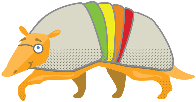Armadillo Clipart Colorful - Portable Network Graphics - Png Download (779x407), Png Download
