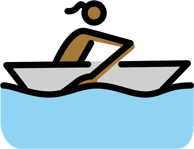 Woman Rowing Boat Emoji Clipart - Clip Art - Png Download (800x800), Png Download