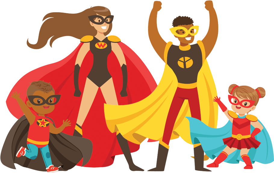 Cartoon Girl With Cape Clipart (948x599), Png Download