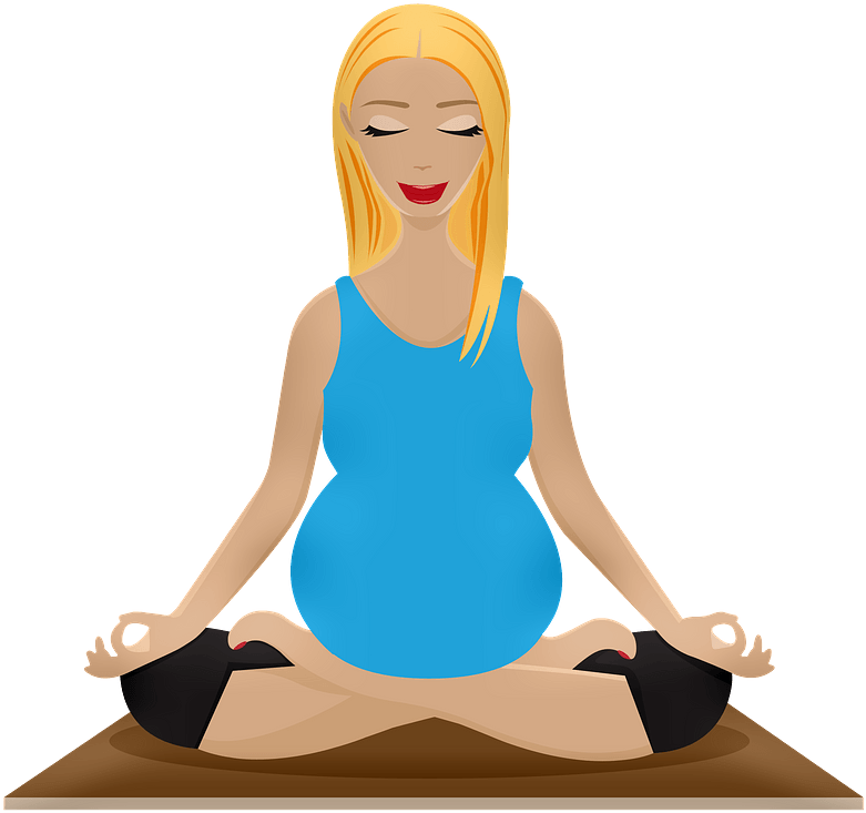 Pregnant Woman Doing Yoga Clipart - Png Download (800x750), Png Download