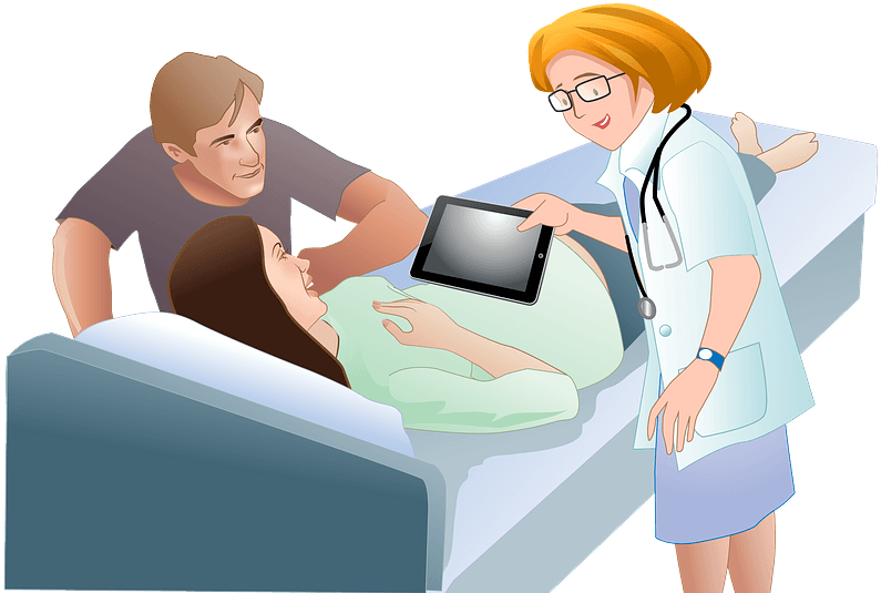 Pregnant Woman Doing Sonography Clipart - Pregnancy - Png Download (800x800), Png Download
