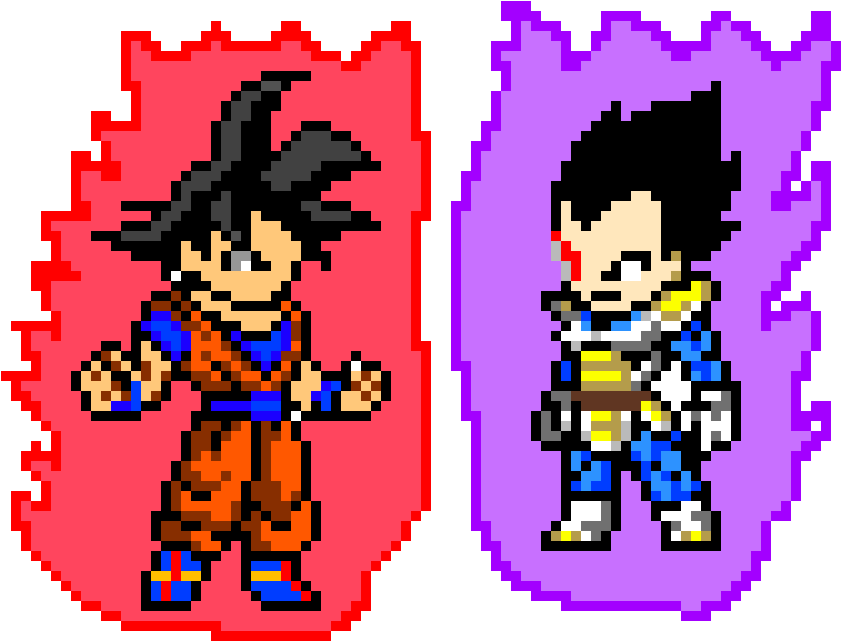 Goku Pixel Art Dragon Ball Clipart (980x660), Png Download