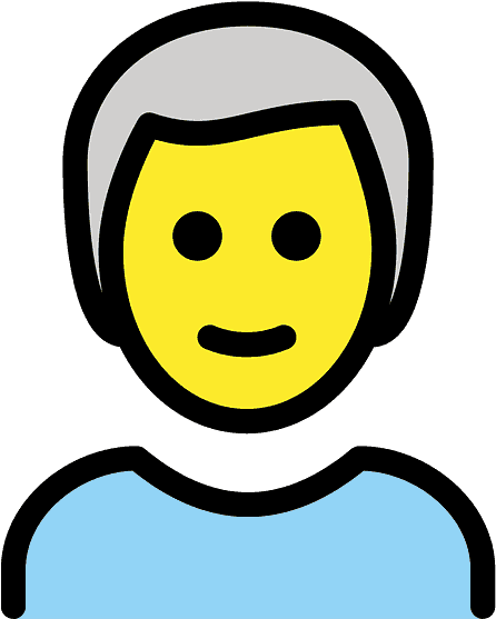 White Hair Emoji Clipart - Emoji - Png Download (800x800), Png Download