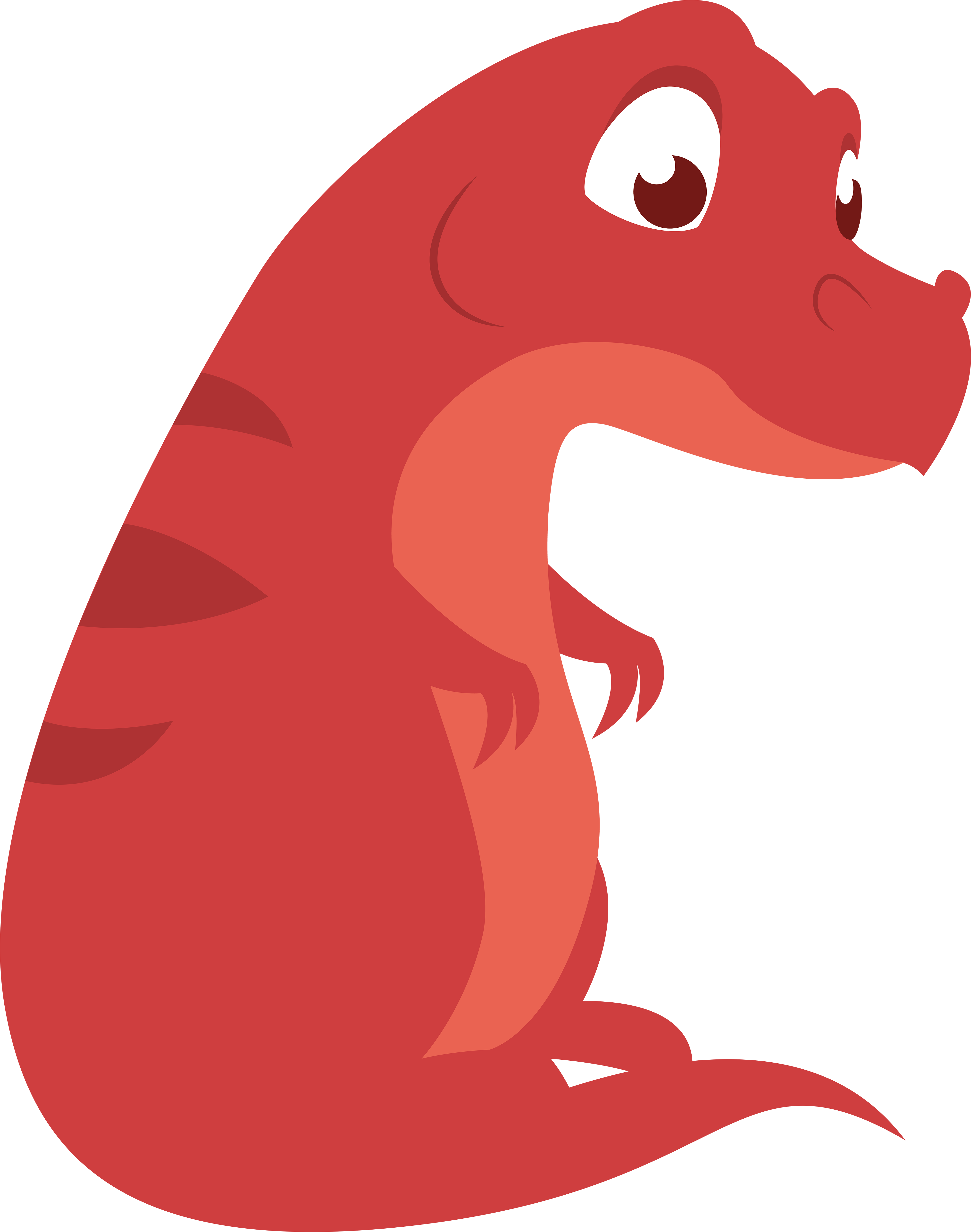 T-rex - Illustration Clipart (4000x5076), Png Download