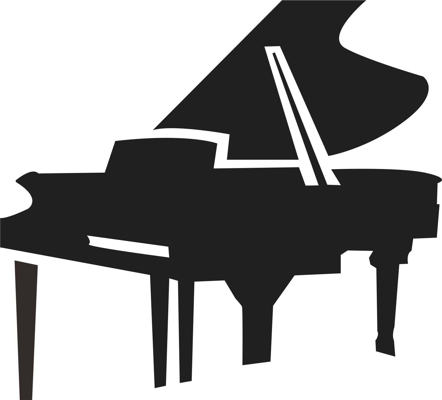 Piano Musical Instrument - Piano Silhouette Png Clipart (1531x1385), Png Download