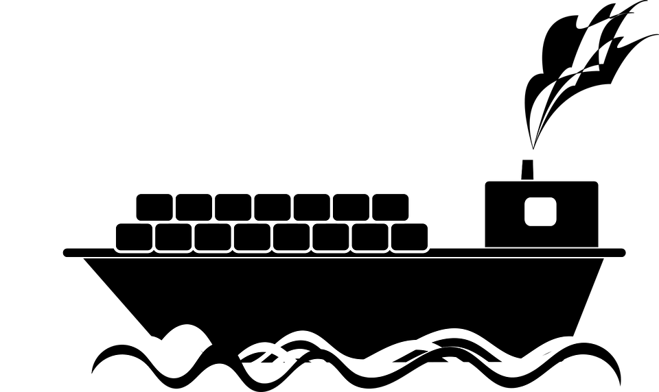 Transparent Trading Black And White Clipart - Black And White Ship Clipart - Png Download (960x572), Png Download