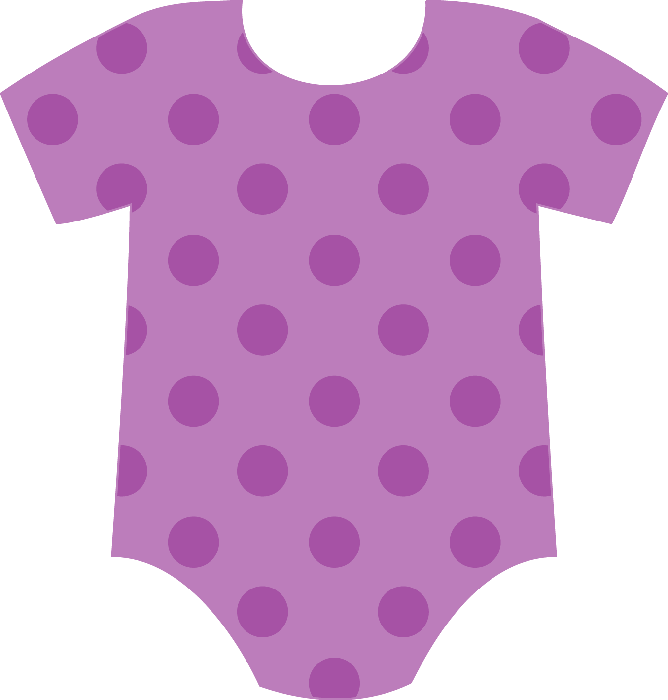 62 Best Onesie Clipart Images - Clipart Baby Purple Polka Dot Onesie - Png Download (1355x1419), Png Download