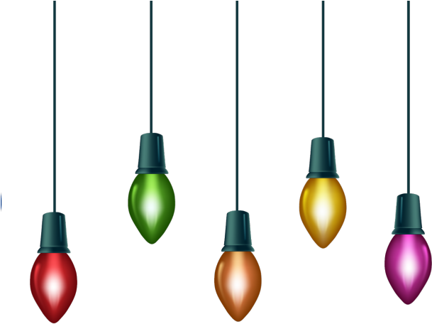 Clipart Transparent Background Christmas Lights - Png Download (640x480), Png Download