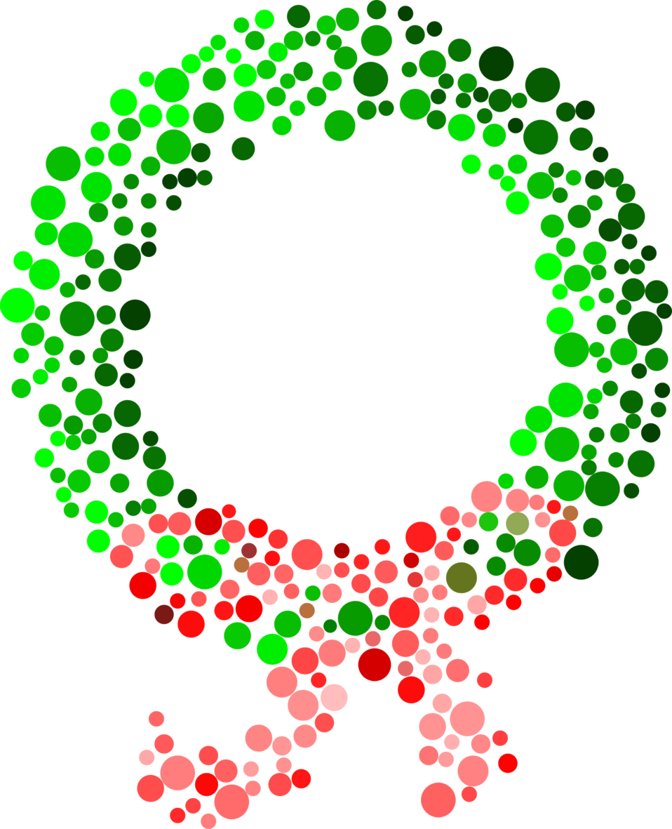 Wreath Dots Clipart (958x1181), Png Download