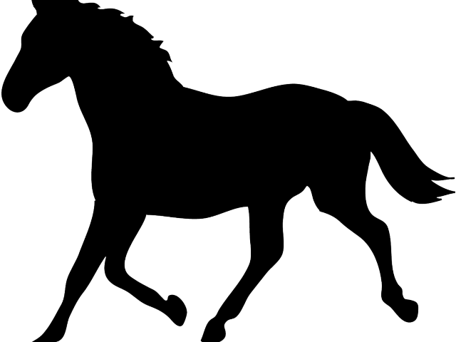 Stencil Of A Horse Clipart (640x480), Png Download
