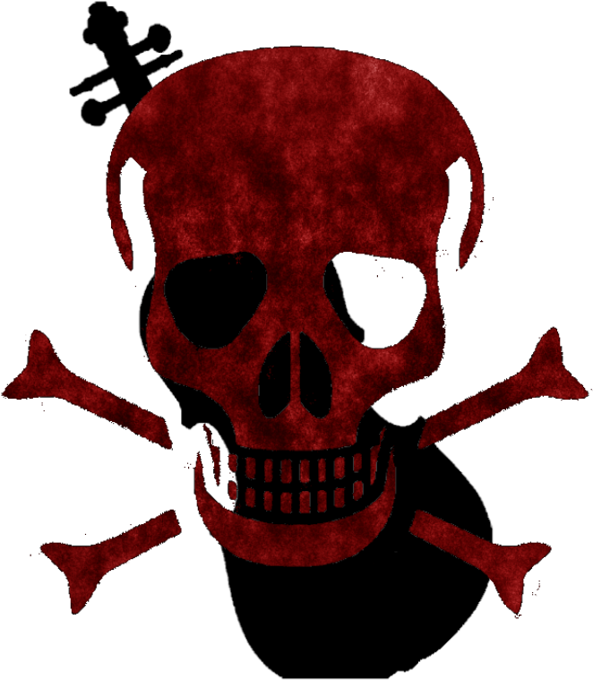 Skull And Crossbones Red Skull Skull And Bones Human - Black Pirate Skull And Crossbones Clipart (800x800), Png Download