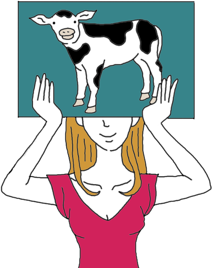 Calf - Cartoon Clipart (600x600), Png Download