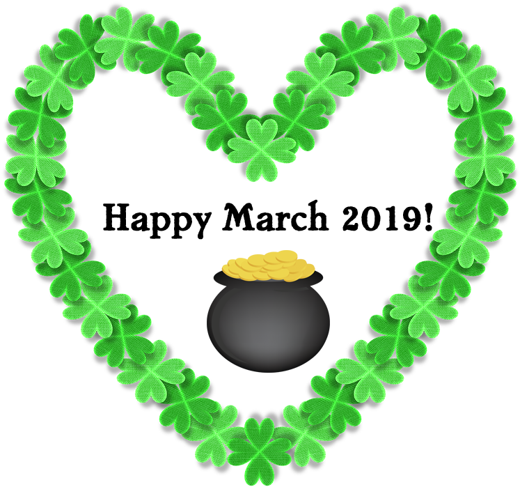 Happy St Patrick's Day Heart Clipart (802x720), Png Download