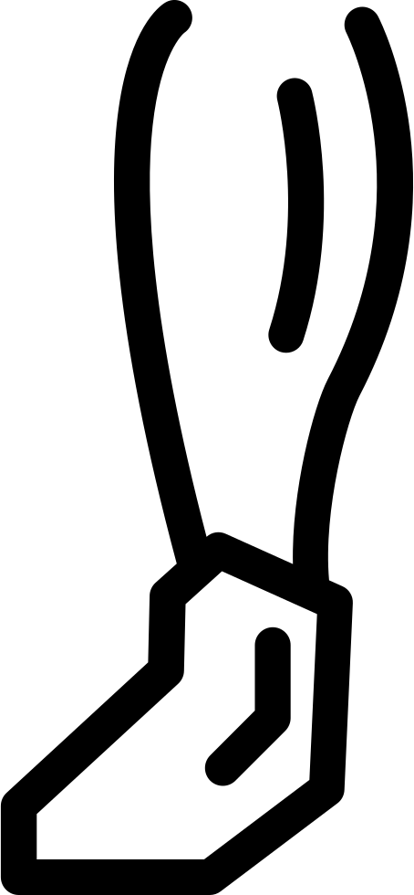 Calf And Foot - Icon Clipart (454x980), Png Download