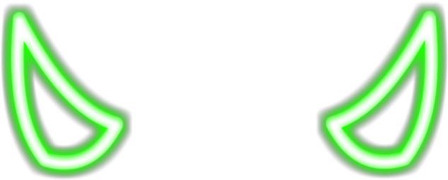 #green #red #spiral #aesthetic #crown #taç #grid #wings - Neon Devil Horns Png Clipart (1024x1024), Png Download