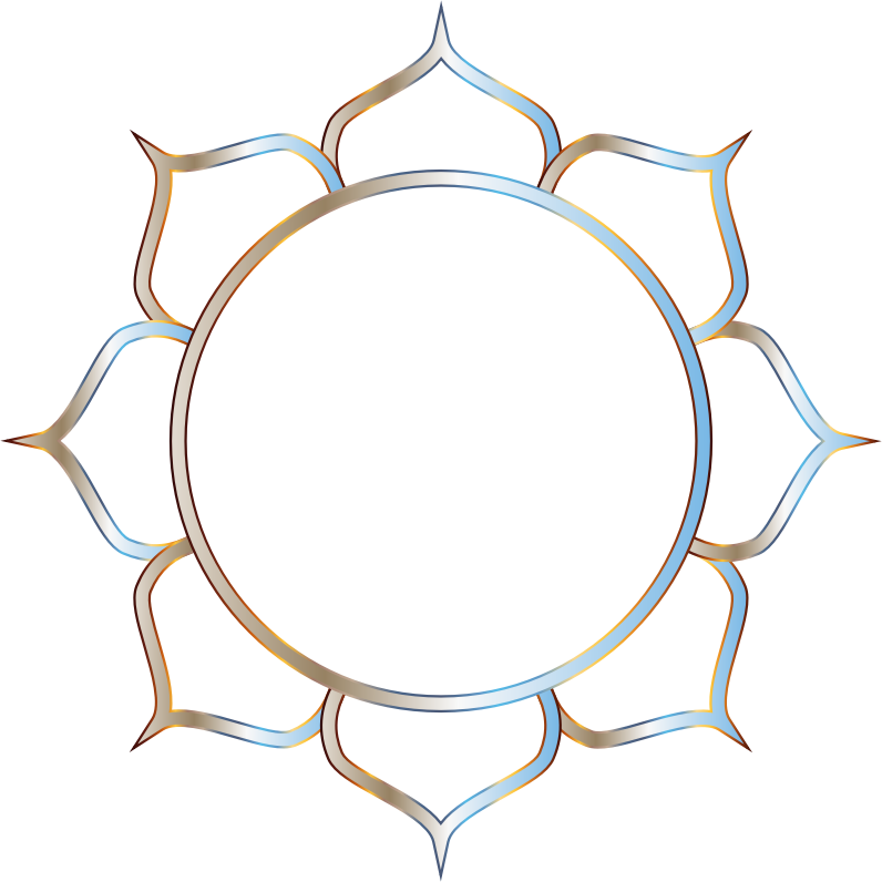 Chromatic Lotus Flower Line Art 2 No Background - Background Transparent Om Png Clipart (796x796), Png Download