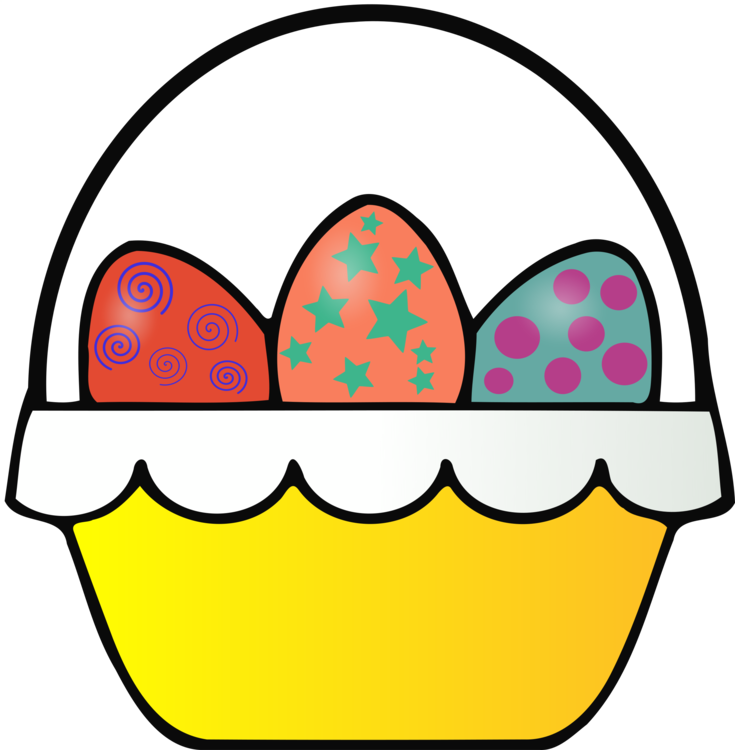 Area,artwork,yellow - Easter Egg Basket Clipart - Png Download (735x750), Png Download